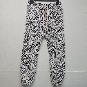 NWT Sundry Small Zebra Print Jogger Pants. Sundry Size 1 (Small 4-6). NEW!